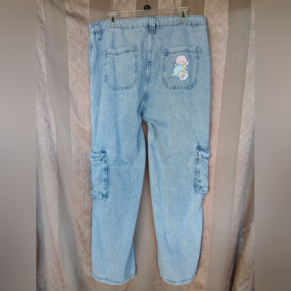 💎 Hello Kitty And Friends Women's Balloon Denim Cargo Pants - Picture 5 of 14